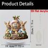Bunnies Figurines Easters Decoration Table Centerpieces Acrylic Easters Eggs Rabbit Statue Rabbit Sculpture Home Decors