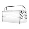 Stainless Steel Foldable Tool Box Multi Layer Portable Hardware Storage Case For Auto Repair Household Tool Organizing Work Use