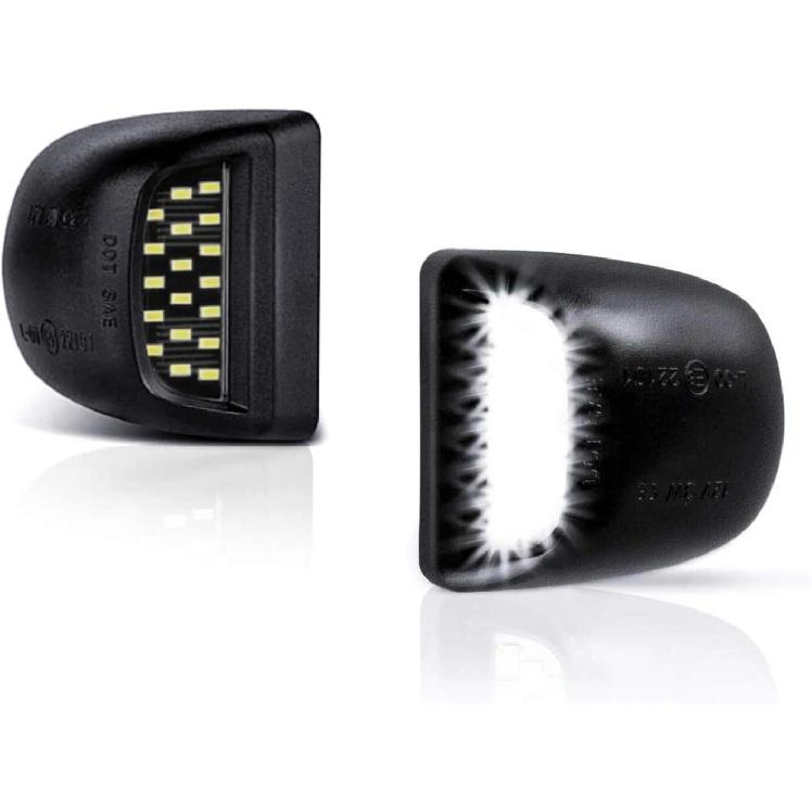 D-Lumina LED License Plate Lights Assembly Compatible with 1999-2013 Chevy Silverado GMC Sierra 1500 2500 3500 HD Suburban Tahoe Cadillac Escalade