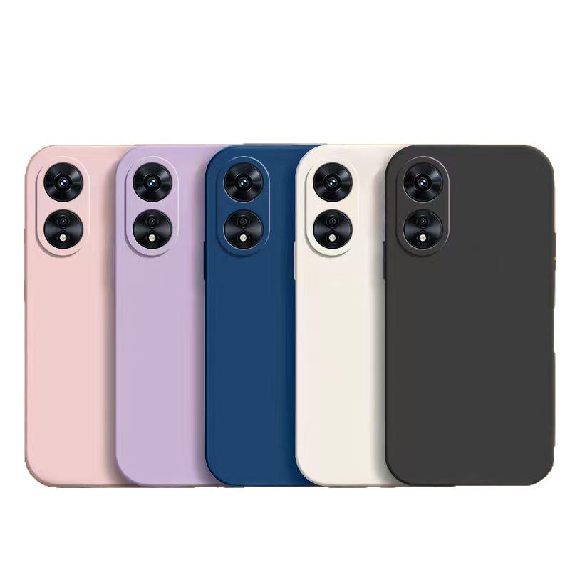 Compatible with OPPO A78 5G: Simple Solid Color Rubik's Cube Liquid Full Coverage Drop-proof Soft Case