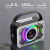 Transparent Mecha Rgb Light Bluetooth Speaker, All-In-One Portable Speaker With Disco Lights, Supports Aux/Usb/Tf For Home Party