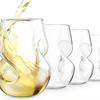 Creative Twisted Cocktail Glass Insulated Rotate Whiskey Glass Reusable Multipurpose Glassware Wine Glasses Sleek Curves