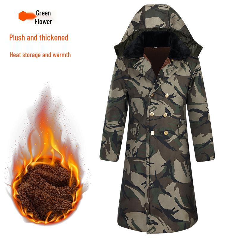 Waterproof Fleece-Lined Cotton Coat with Removable Lining for Cold Storage Work