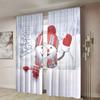2 Pieces, Christmas Snowman Curtains -30% Blackout - Suitable for Living Room, Bedroom, Kitchen, Home Decoration