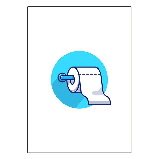 

Cartoon Cute Paper Napkin Roll Abstract Prints Poster Canvas Painting Modern Wall Art Picture For Living Room Bedroom Home Decor 21x30cm No Framed