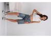 Europäischer & Amerikanischer Stil Zerrissene Verstellbare Lockere Passform Damen Denim Crop Pants