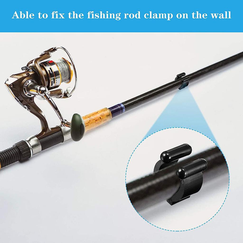 40Pc Wall Mount Fishing Rod Rack Holder Billiards Snooker Cue Locating Clip Holder Storage Organizer Fishing Pole Clips