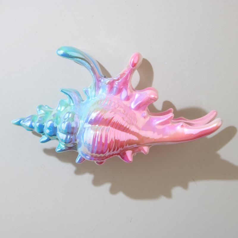 1Pcs Hair Claw Elegant Shark Clip Creative Conch Hairpin Colorful Gift For Summer Beach Headwear Hair Accessories