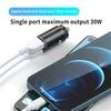 Car 100/200W Dual Port Mini USB Charger Ultra Fast Charging Cigarette Lighter Socket 12-24V Aluminum Cell Phone Charging Adapter