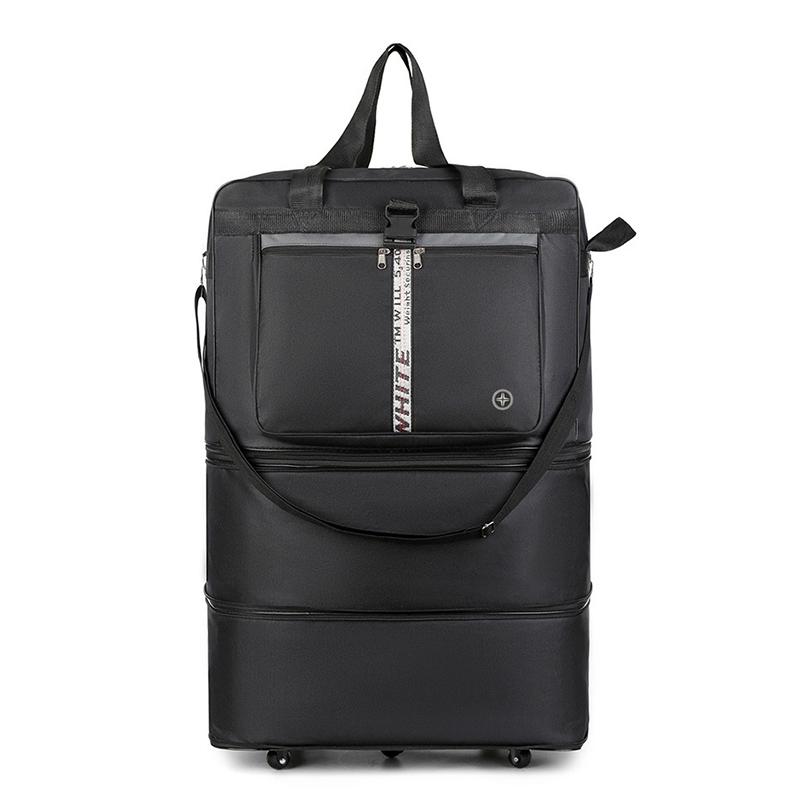 New Fashion Airline-Checked Luggage Large Capacity Folding Travel Bag Universal Wheel Oxford Cloth Luggage Bag