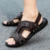 summer open-toed men use sandals, breathable and comfortable beach shoes, casual driving and lazy slippers