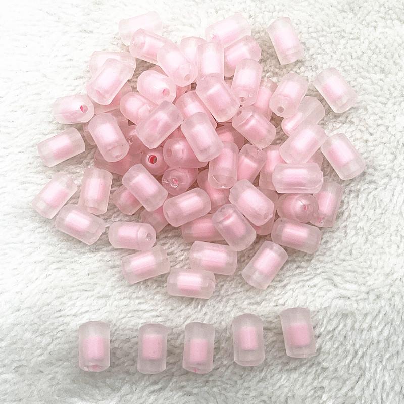30pcs 12x7mm Matte/Transparency/AB Colour Acrylic Cylinder Beads Loose Spacer Beads for Jewelry Making DIY Bracelets Accessories