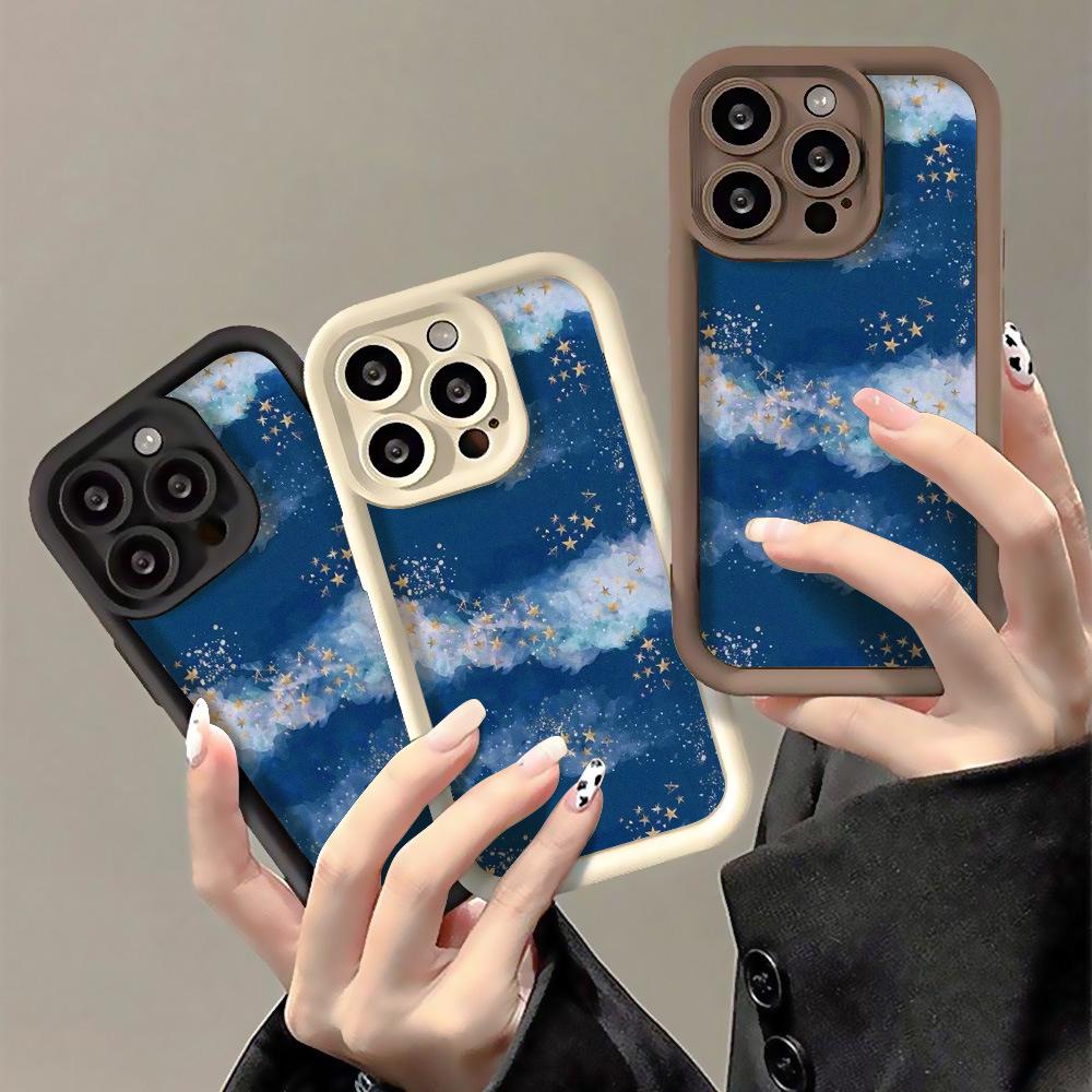 Applicable To iPhone15 Landscape Oil Painting Creative Soft Case Mobile Phone Case 17ProMax Simple 14 Advanced 13 Fine Hole 12