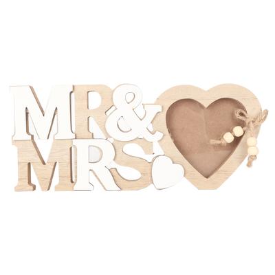 Drewniana Ramka na Zdjęcia w Kształcie Serca MR MRS Wodoodporna Odporna na Ścieranie Romantyczna Ramka na Biurko na Zdjęcia dla