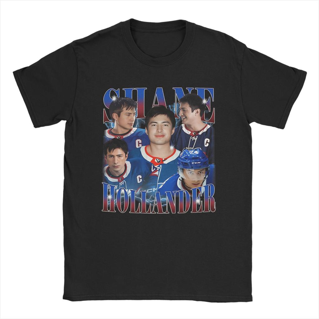 Vintage Ilya Rozanov leckt Shane Hollanders Gesicht T-Shirt Herren Rundhals Baumwolle T-Shirts Erhitzte Rivalität Kurzarm T-Shirt