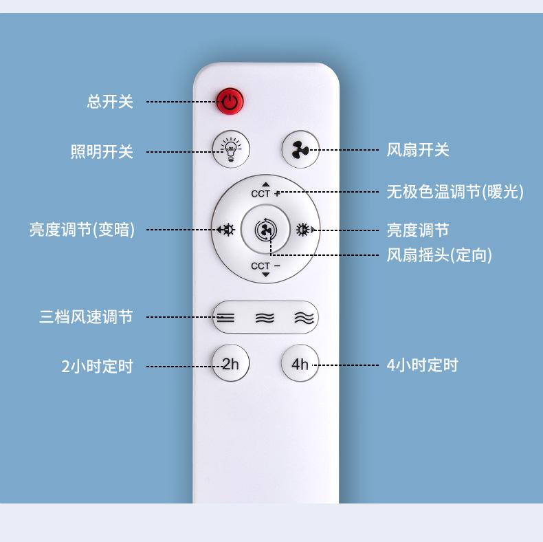 Newest 360° Moving Head Ceiling Fans Light E27 Led Remote Control RGB Three-level Wind Speed Living Room Dining Room Bedroom Hot