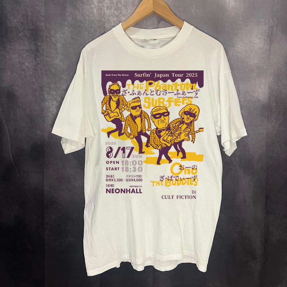 The Phantom Surfers tour Tee Men Women Cotton Shirt MC937 Unisex T-Shirt XL