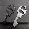 Creative Bottle Opener Keychain Outdoor Portable Multi-tool Men Women Car Motorcycle Key Chain Pendant Fast-Hanging Accessory