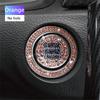 Set of 2 Car Start Button Stickers, Featuring a Rhinestone Ring Design for Decorative Purposes And, Ideal for Automotive Additions
