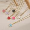 Enamel Dripping Glaze Exquisite Floral Zircon Jewellery Earrings/Necklace Women's Charm Amulet Good Fortune Accessories