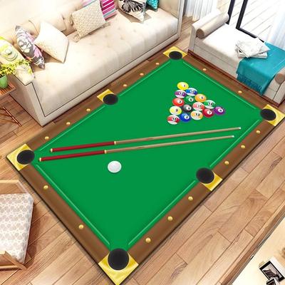 Billard Sport Teppich Matte Teppich Billardkugeln Queue Dreieck Ständer Spielzimmer Heimdekoration Bodenmatte Teppiche für Schlafzimmer Heimteppiche