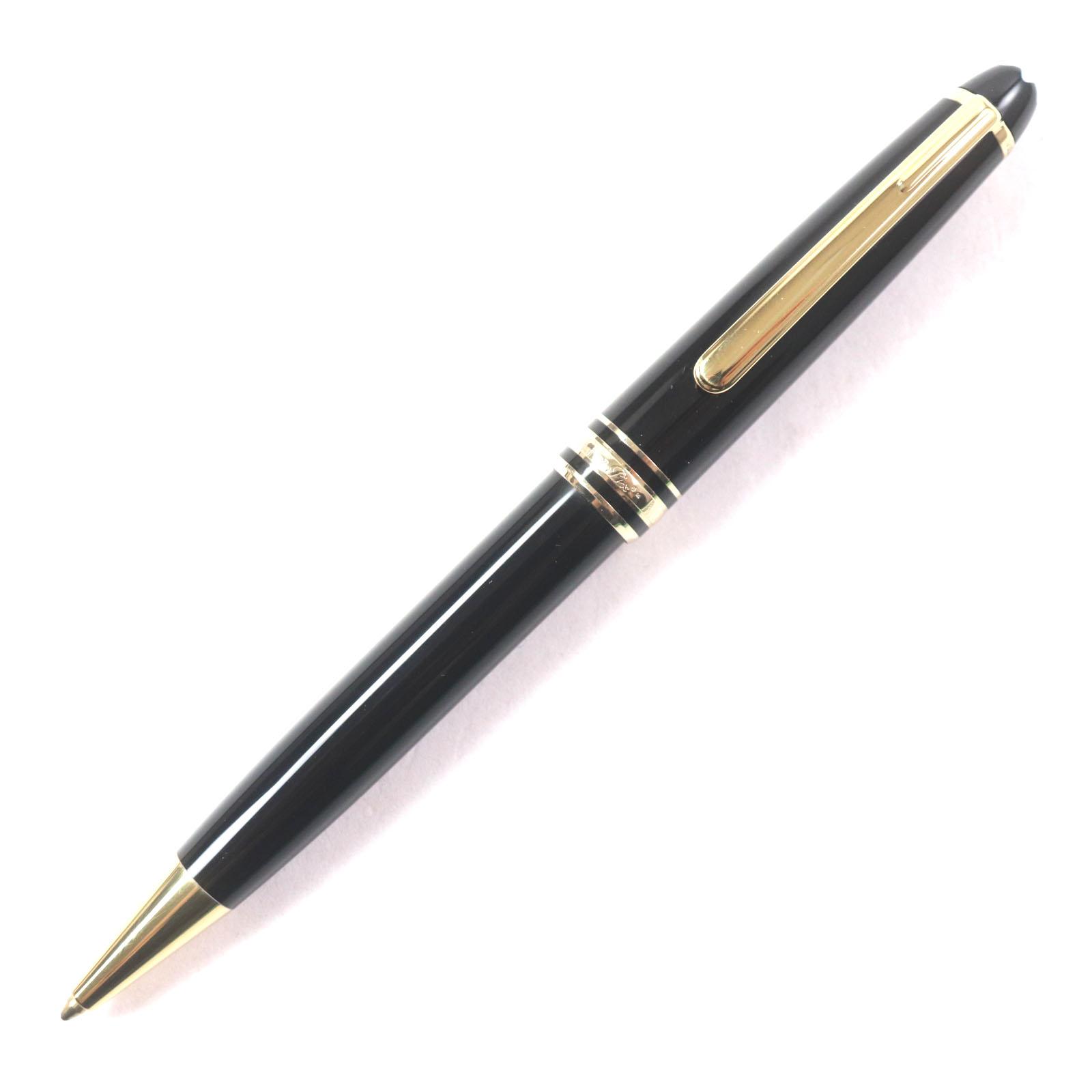 Excellent MONTBLANC Ballpoint pen Meisterstck Classic White Star Twist Type Black gold Used