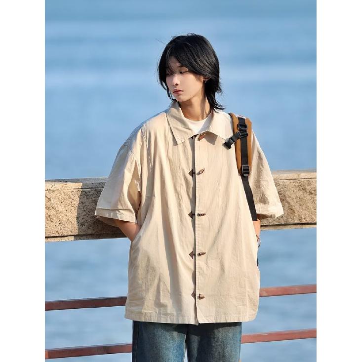 Polo z krótkim rękawem z kołnierzykiem na stójkę Męskie Modna Marka Letni T-shirt Wersja Koreańska Slim Fit Modny Wszechstronny T-shirt Top