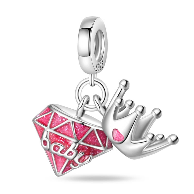 Sweety 925 Silver Birthday Cake Crown Heart Butterfly Sunflower Charms Beads Fit 3mm Bracelets DIY Fine Jewelry Making