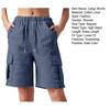 Women Cargo Shorts Drawstring Design High Waisted Loose Fit Hiking Shorts with Functional Deep Pockets Outdoor Activities Casual