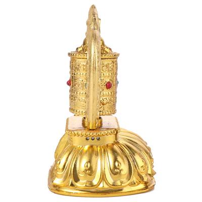 Solar Energy Solar Tibet Prayer Wheel Car Ornament Decorations Car Prayer Scriptures Safety Symbol Exquisite
