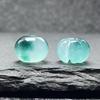 Eis-Typ Bashan Jade Blau Schwimmende Blume & Jade Oval Ruyi Perlen DIY Ohrring Quaste Zubehör