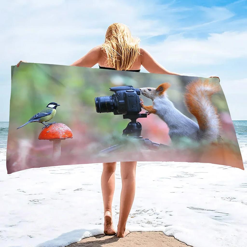 Beach Towel Large Beach Towels Oversized Cool Towel Pool Towel Microfiber Beach Towels Absorbent Lightweight, Soft and Quick Dry