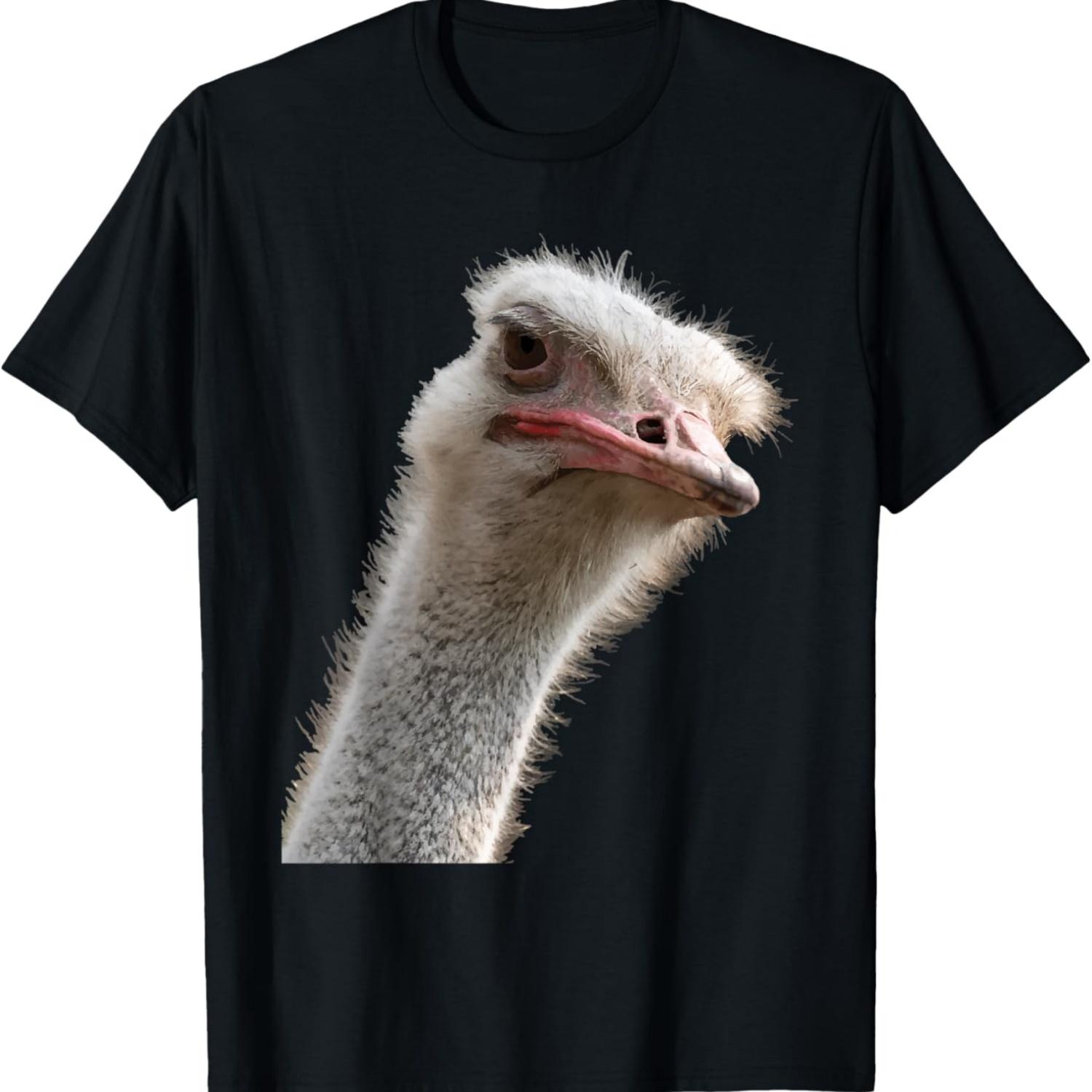 Funny Ostrich Face - Zookeeper Safari Animal Lover T-Shirt S