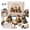 Σετ Δημιουργίας Σκηνής Γεννήσεων Patchwork DIY, Σετ DIY, Διακοσμητική Τέχνη Ραψίματος Υφασμάτων για Μανδύα, Θρησκευτικό Κουβερτοκέντημα, Χειροποίητη Διακόσμηση Σπιτιού Χριστουγέννων