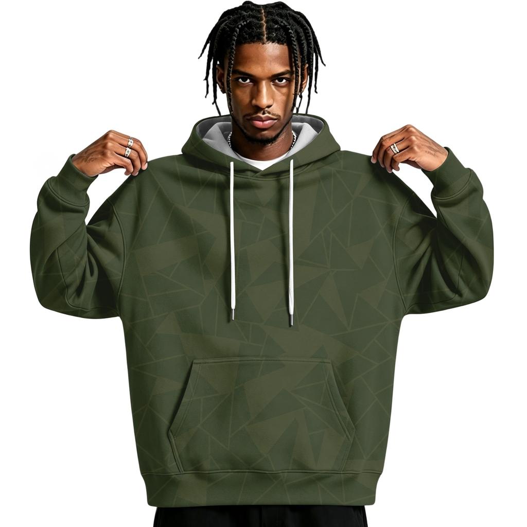 Felpa con cappuccio trendy da uomo a manica lunga per abbigliamento casual quotidiano