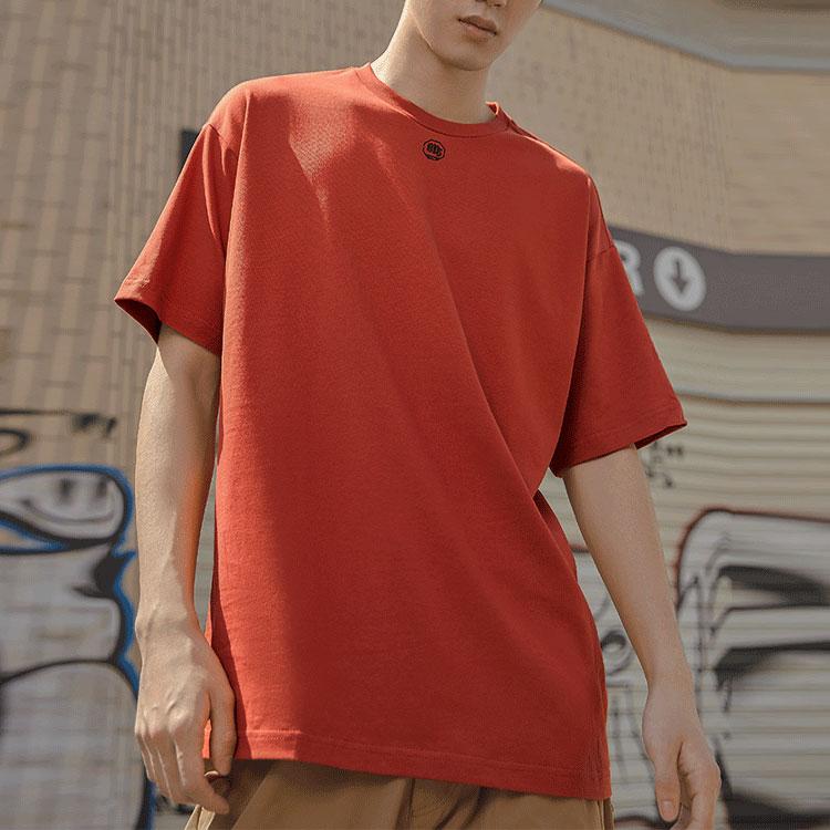 Li Ning Short Sleeve Cultural T-Shirt Men Tops Caramel AHSQ007-4