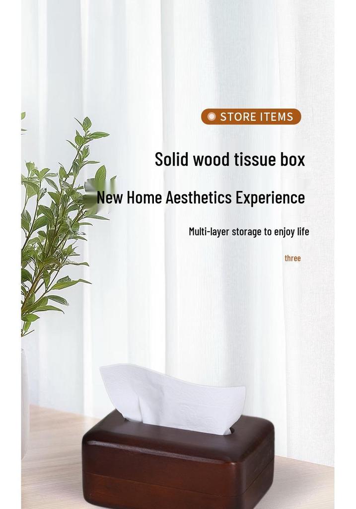 Wooden Tissue Box Holder: Eco-Friendly Design for Living Room, Coffee Table, or Office Desk