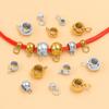 4 Size, 2 Color Stainless Steel Spacer Beads with Positioning Pendants for Jewelry Making
