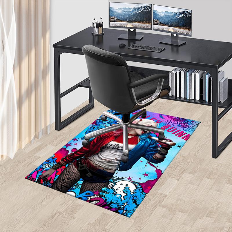 1pc Harley Quinns Wild Adventure Carpet for Playroom Bedroom Living Room Sofa Home Decor,kids Game Area Rug Non-slip Floor Mat Y826173