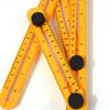 Four-Fold Aluminum Alloy Universal Angle Ruler - Multi-Functional Right Angle and Irregular Shape Woodworking Folding Ruler