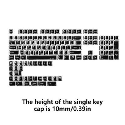 Minimalist Themed 136 Key PBT Keycap Set For Mechanical Keyboards Offering Comfort And Styles Translucent Keycap Design