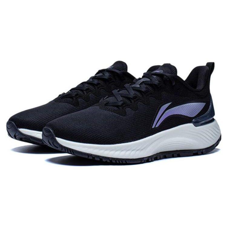 Li Ning Yue Ying Element Durable Breathable Low Top Running Shoes Women Sneakers Black ARHT006-1