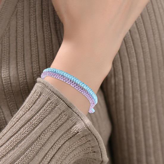 2 Pcs Friendship Bracelets Hand-woven Braided Rope Adjustable Woven Bracelet Symbolic Colors for Meaningful Unity Symbol