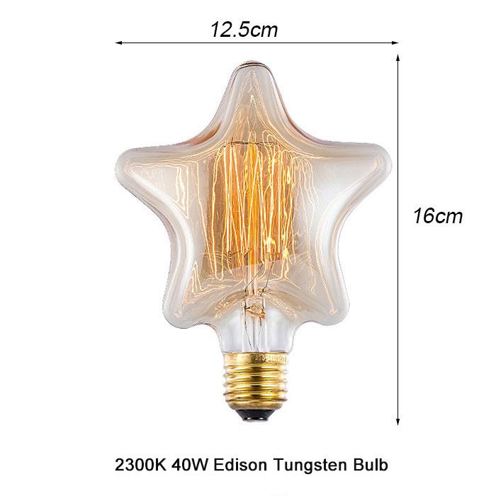 Retro Edison Bulb E27 40W Dimmable Light Bulb Vintage Ampoule Incandescent Filament Lamp G90 Amber Glass Globe Home Decor Bulbs