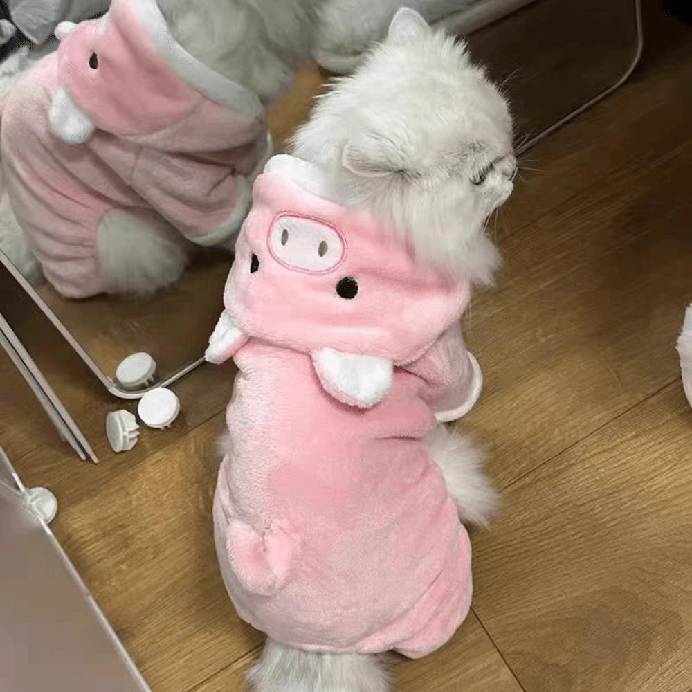 Warm Hoodies Puppy Clothes Coral Velvet Dog Jumpsuits Kawaii Pet Dog Clothes  Yorkshire