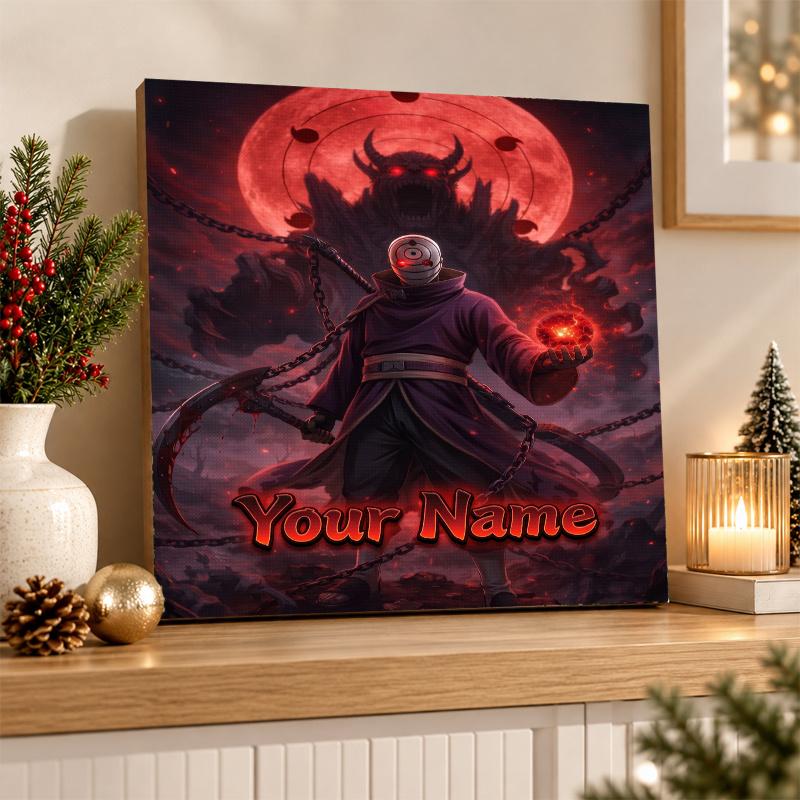 Obito Uchiha Custom Name Diamond Painting Personalized 5D Full Drill DIY Diamond Art Home Decor