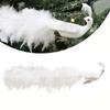 1pc Artificial White Peacocks Feathered Ornaments Christmas Long Tail Simulation Birds Christmas Tree Wedding Decor Pendant