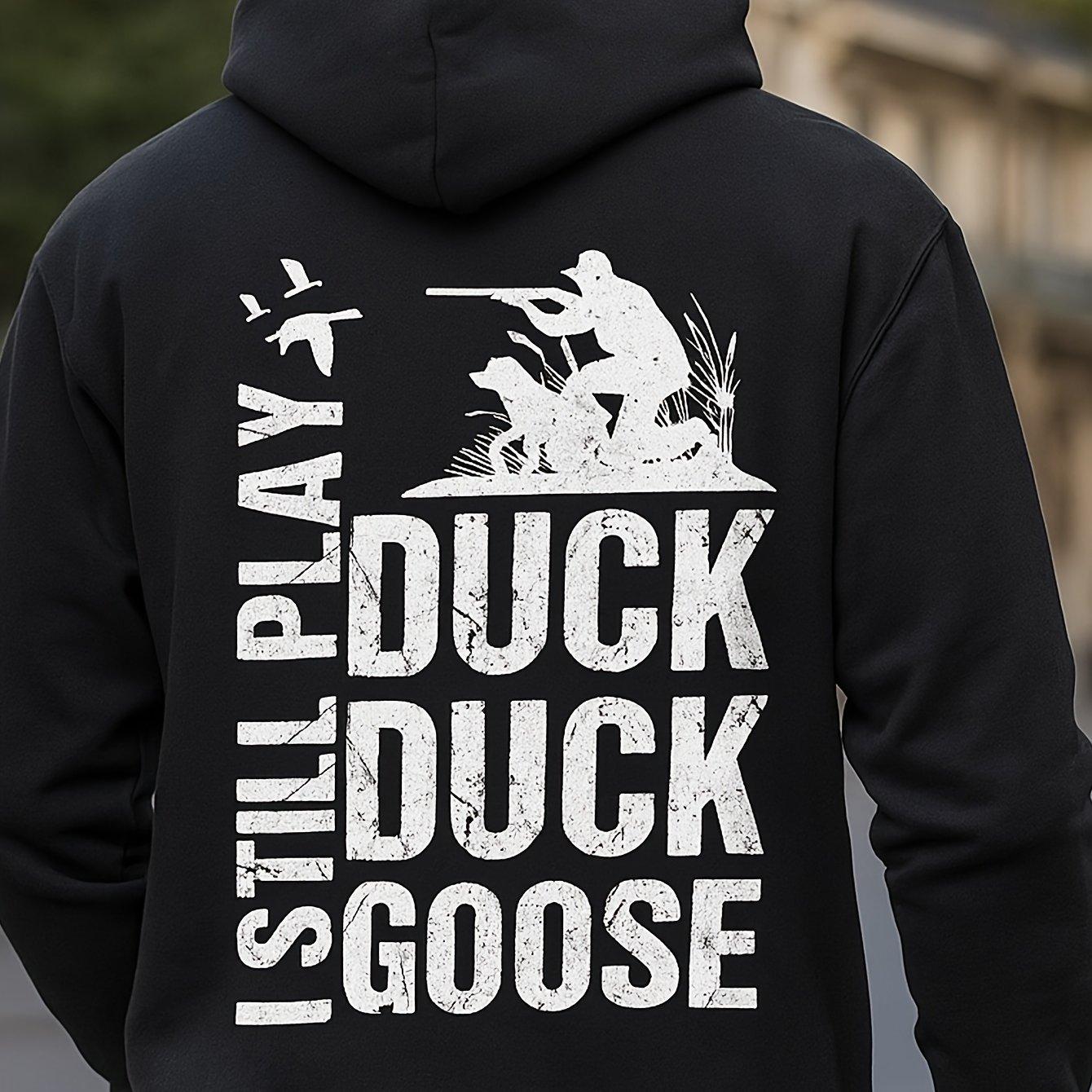 

Я все еще ношу мужское худи с принтом уток, свободного кроя, классический круглый вырез с карманом-кенгуру и кулиской 3XL