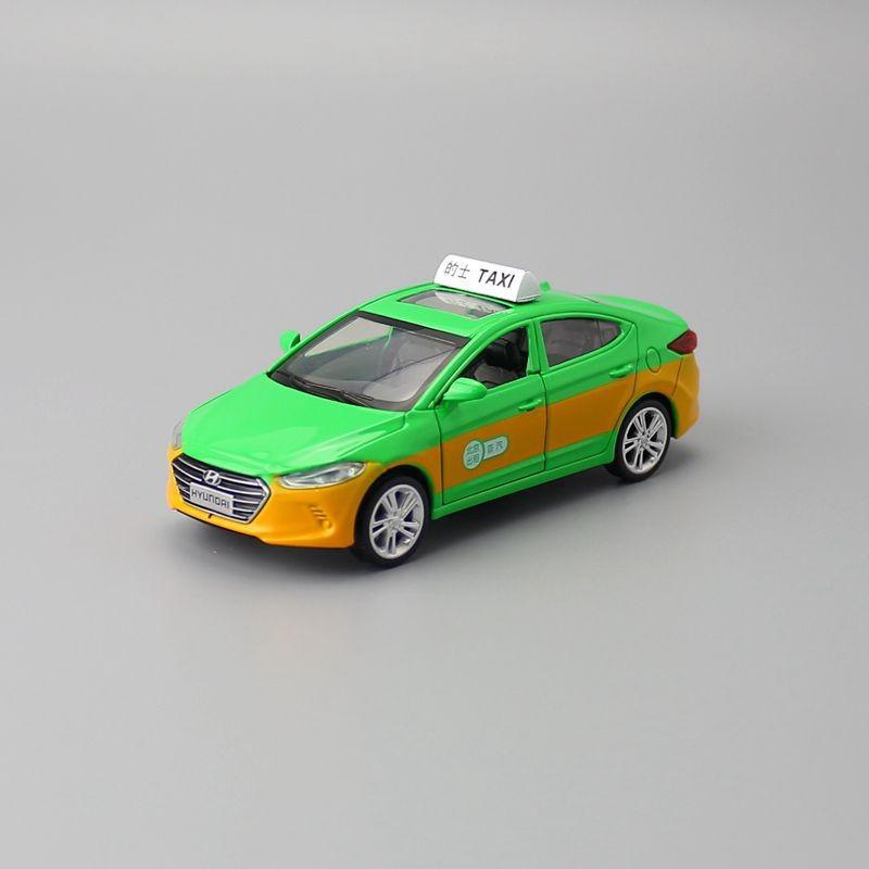 Alloy Hyundai Velantra Taxi Model Kids Toy With Inertia Control For Play And Collection