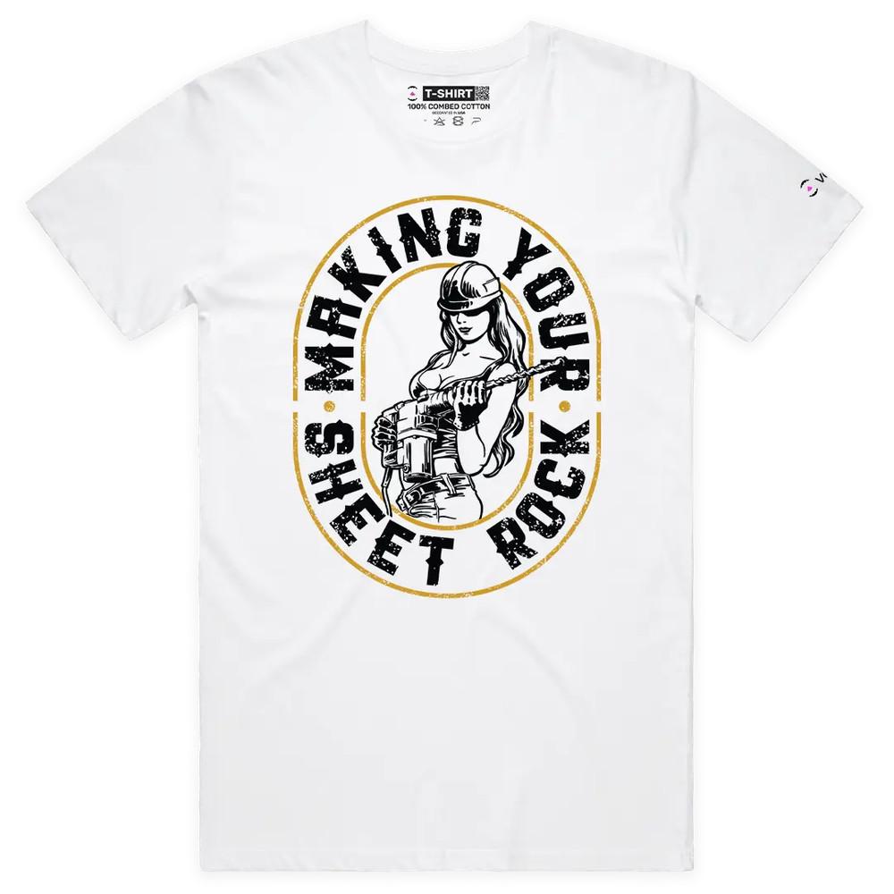 VOICEART Making Your Sheet Rock Funny Graphic Premium T-Shirt w/ Adult Humour v2